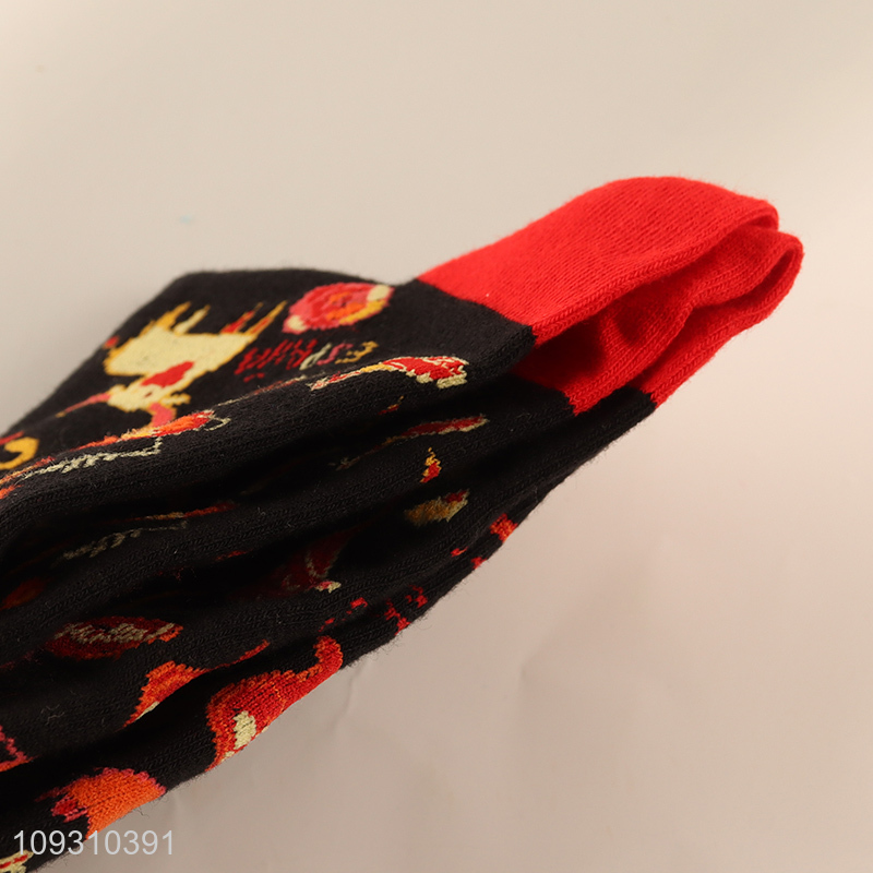 Good quality breathable cotton socks women crew socks