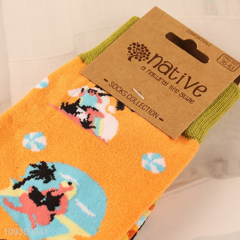 China wholesale fashion cotton socks women crew socks for winter