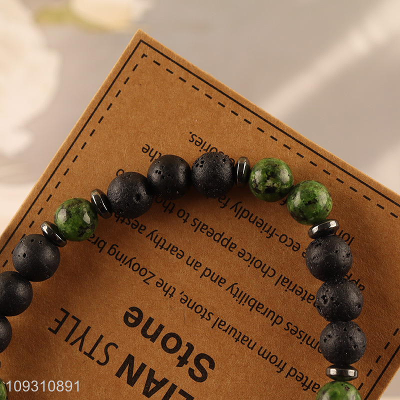 Factory supply Italian style fashion jewelry stone beaded bracelet