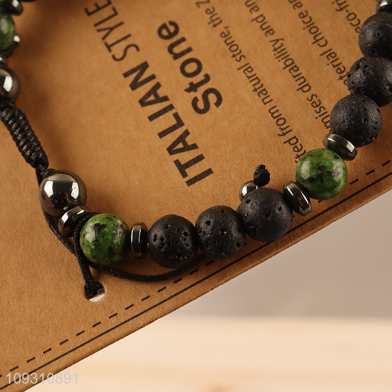 Factory supply Italian style fashion jewelry stone beaded bracelet