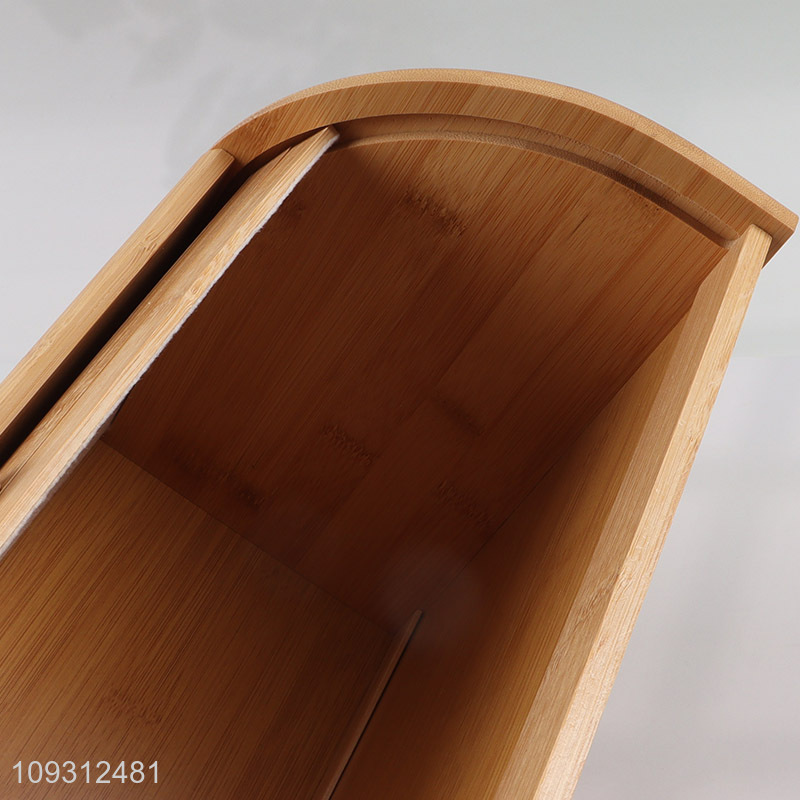 Most popular bamboo bread storage bin bread box with lid