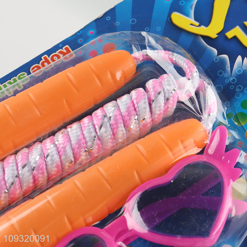 New arrival sports children jumping rope with glasses