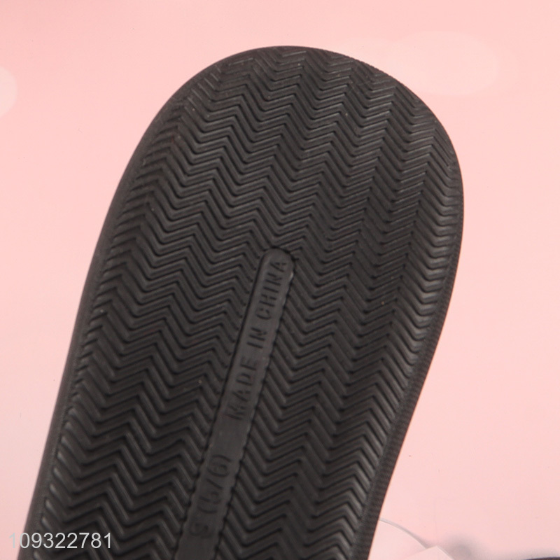 China factory black home slipper polyester slippers