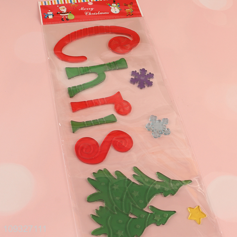 Low price decorative tpr Christmas sticker window sticker