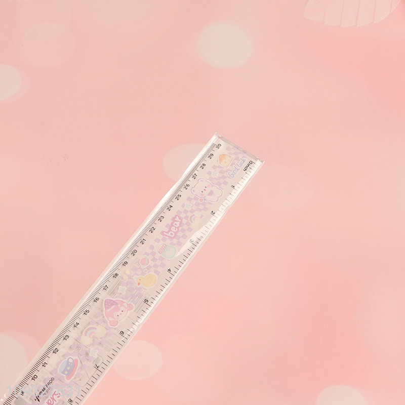 China wholesale cartoon plastic ruler straight ruler