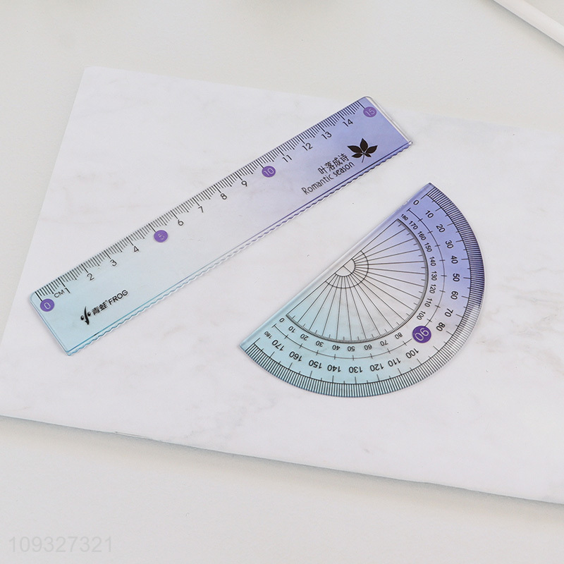 Low price students kids plastic ruler set