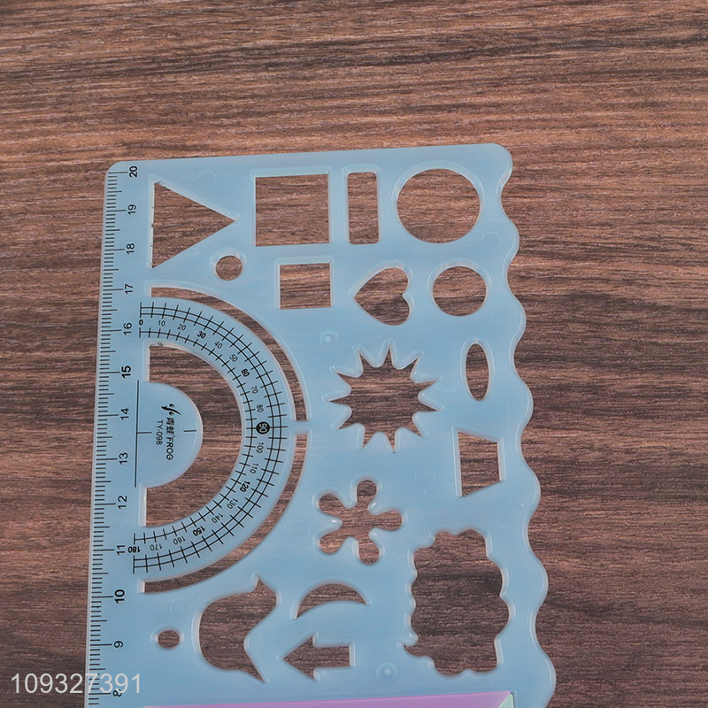 China products 2in1 school kids tangram design ruler