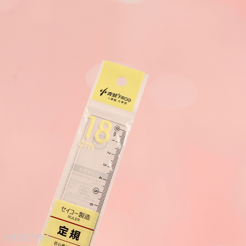 Good quality stationery plastic ruler straight ruler