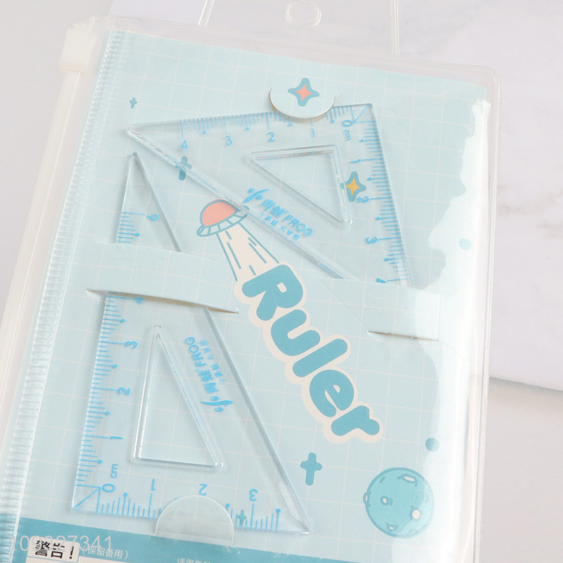 Hot selling cartoon mini plastic ruler set