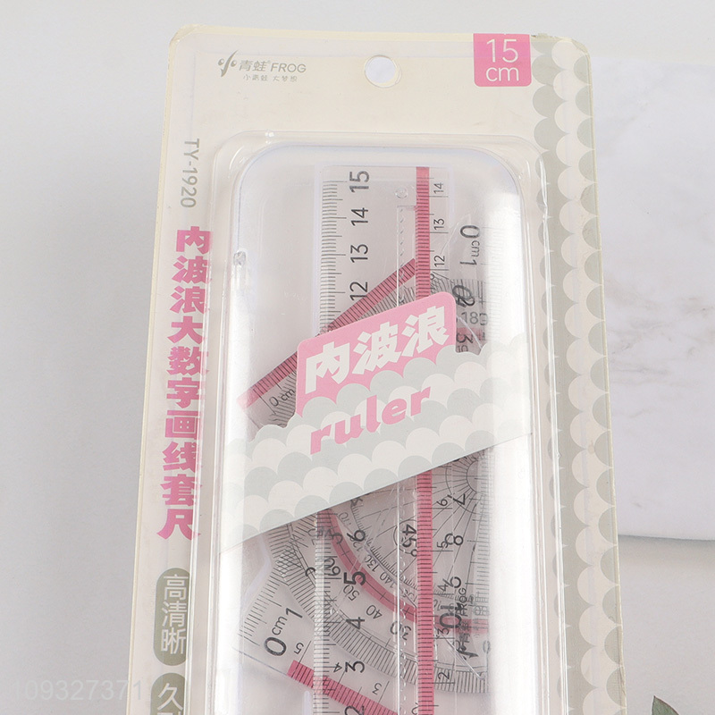 Top selling school students plastic ruler set