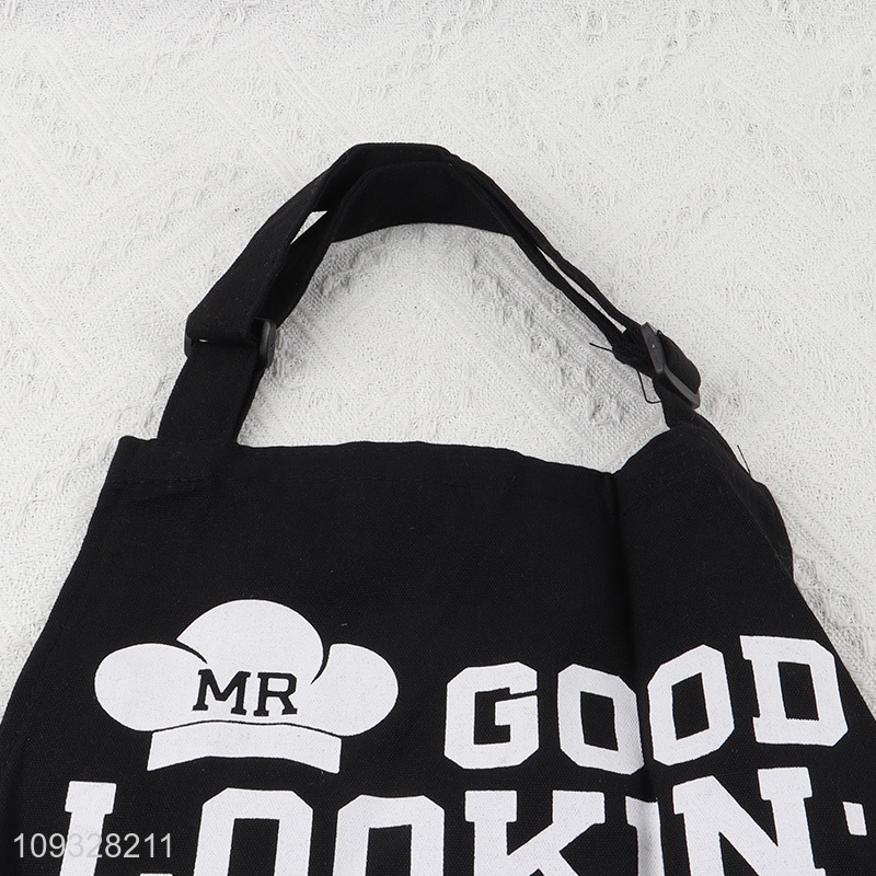 Good quality black oil-proof kitchen apron