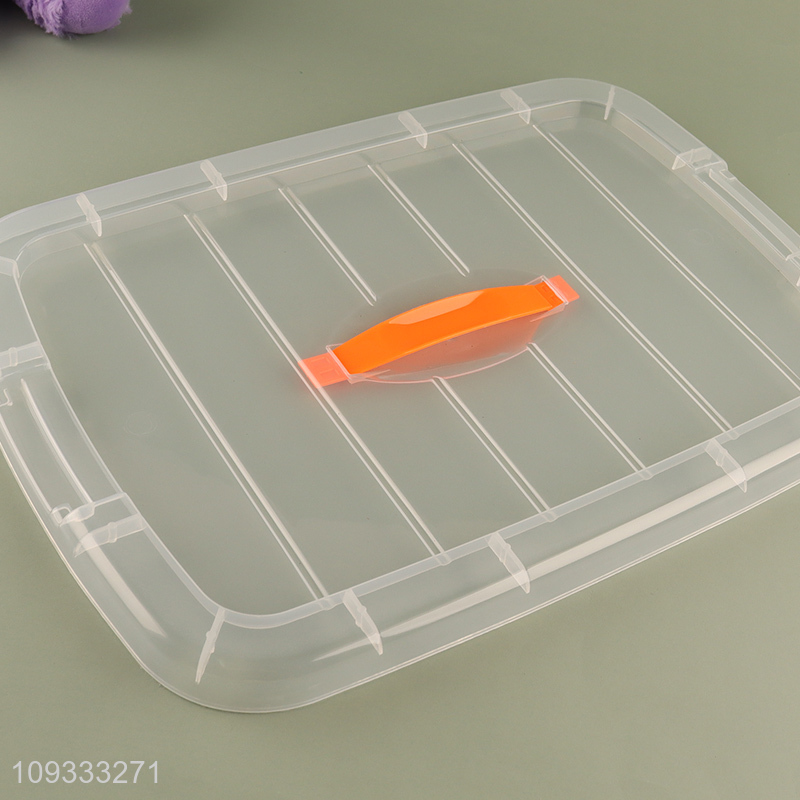 Good quality clear storage bin with handle