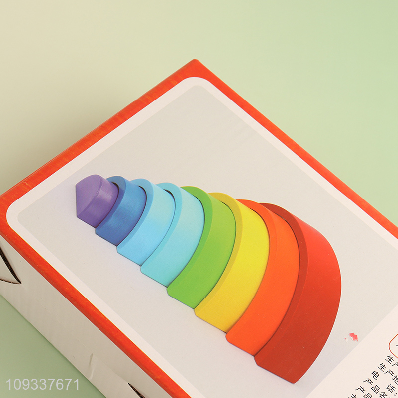 Top quality children rainbow arch bridge building block toys