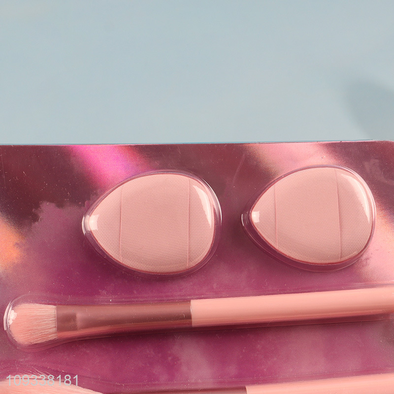 Hot selling makeup brush cosmetic puff set