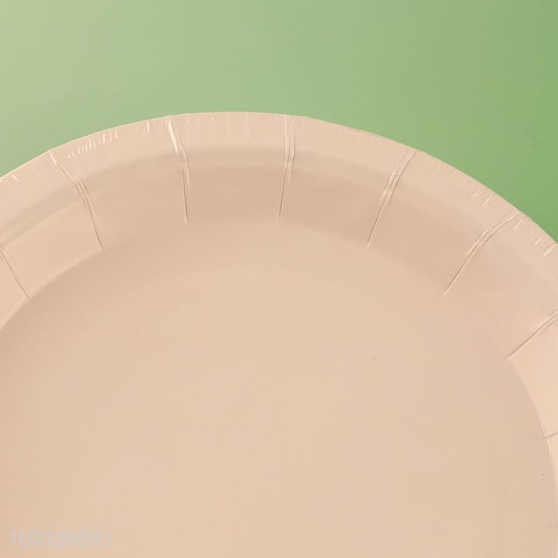 Best sale 6pcs round paper plate tableware plate