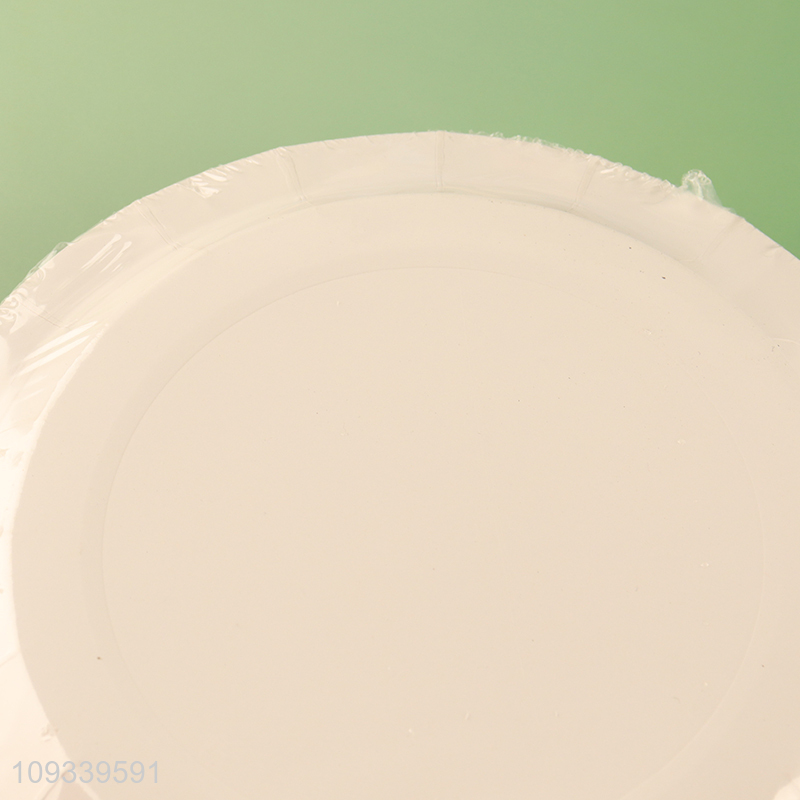Best sale 6pcs round paper plate tableware plate