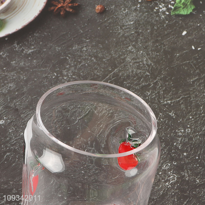 Factory price glass cup straw cup with lid