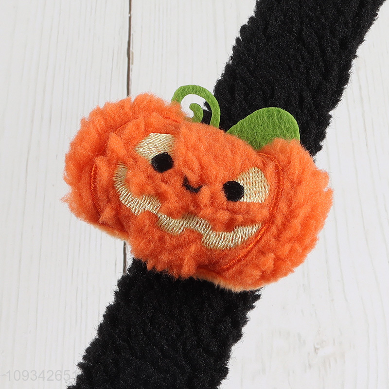 Factory supply halloween party plush snap bracelet