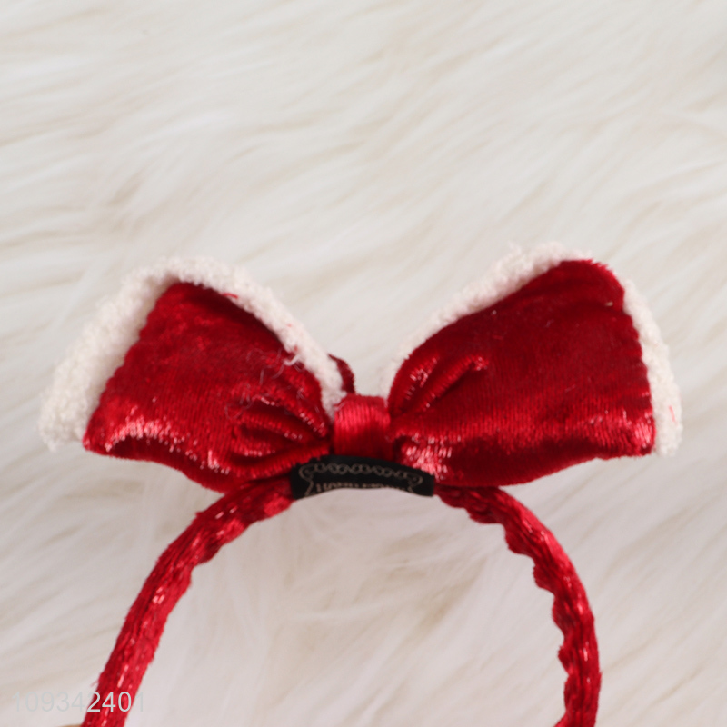 Hot sale glitter velvet bow hair hoop