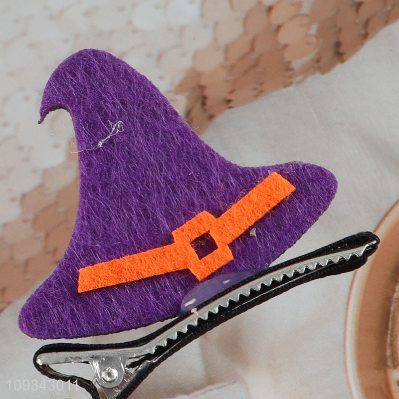 Factory price halloween hair clip witch hat clips