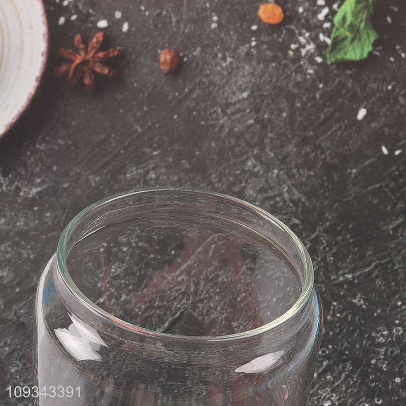 China factory glass water cup drinking cup with straw