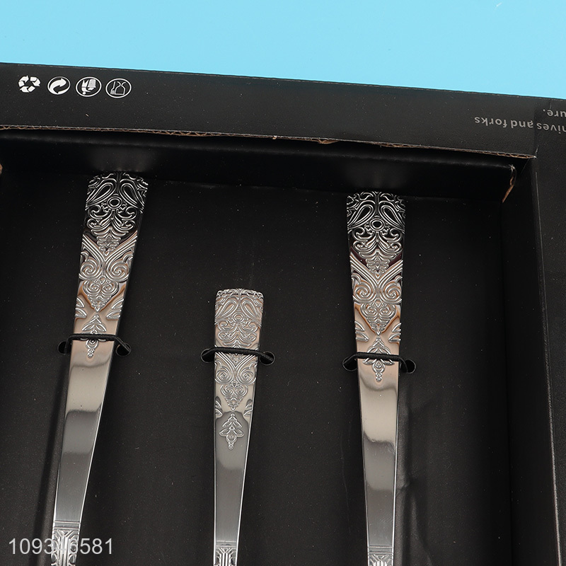 Hot items silver 36pcs stainless steel cutlery set