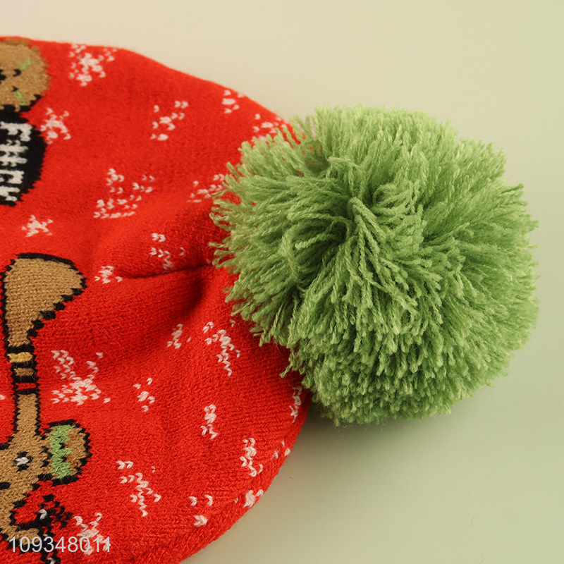 Factory supply Christmas beanies hat knitted hat for kids
