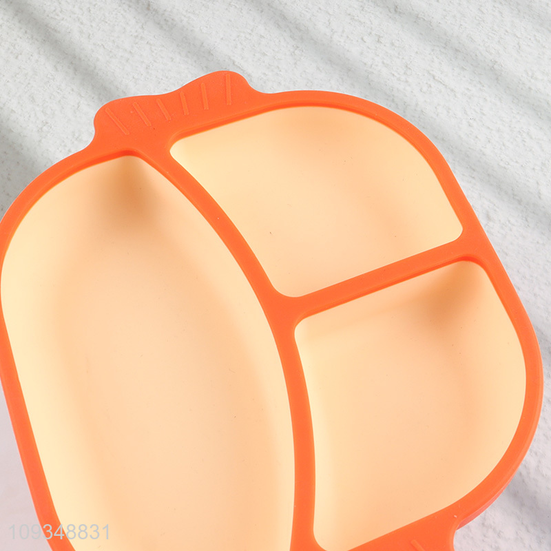 China supplier non-slip silicone children tableware plate