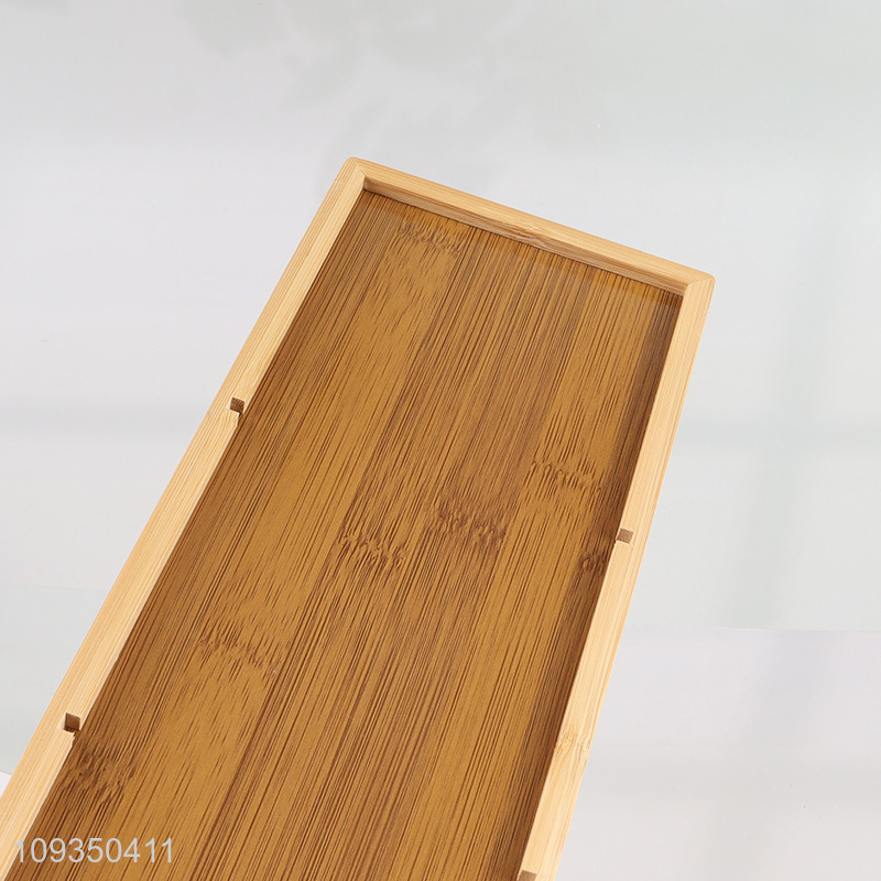 Hot sale bamboo 3compartment storage box with lid