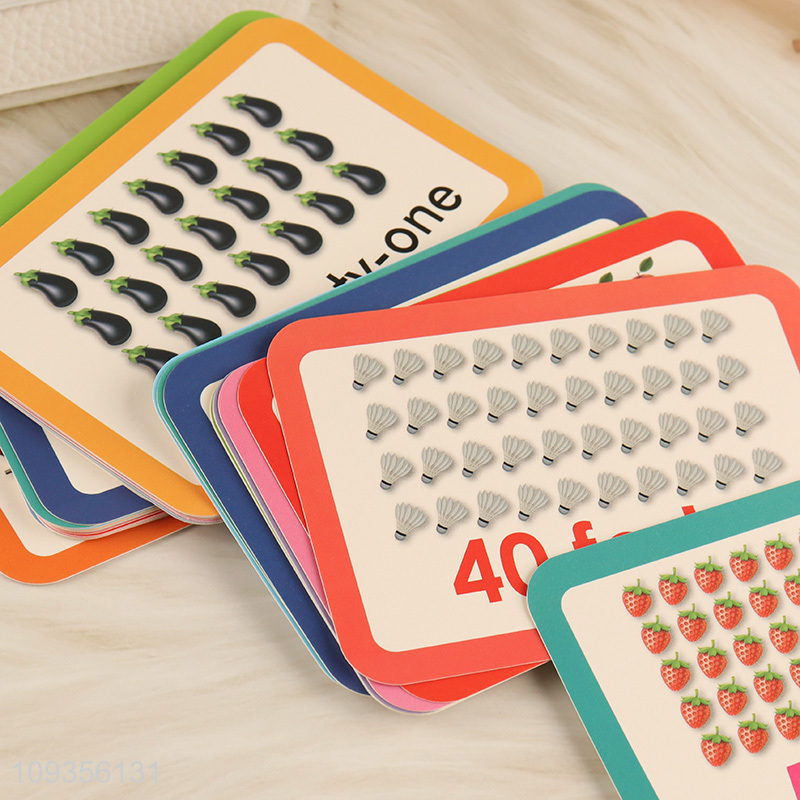Hot sale 36pages English number Pocket Flash Cards