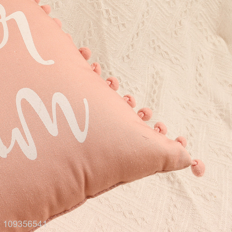 Good sale throw pillow pink polyester pillow