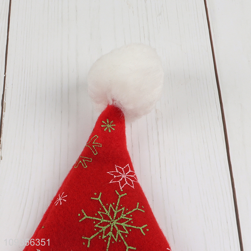 Hot selling santa hat polyester Christmas hat wholesale