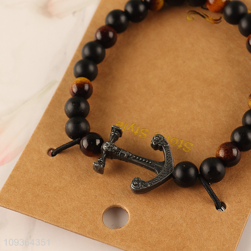 Low price black fashion jewelry stone bracelet