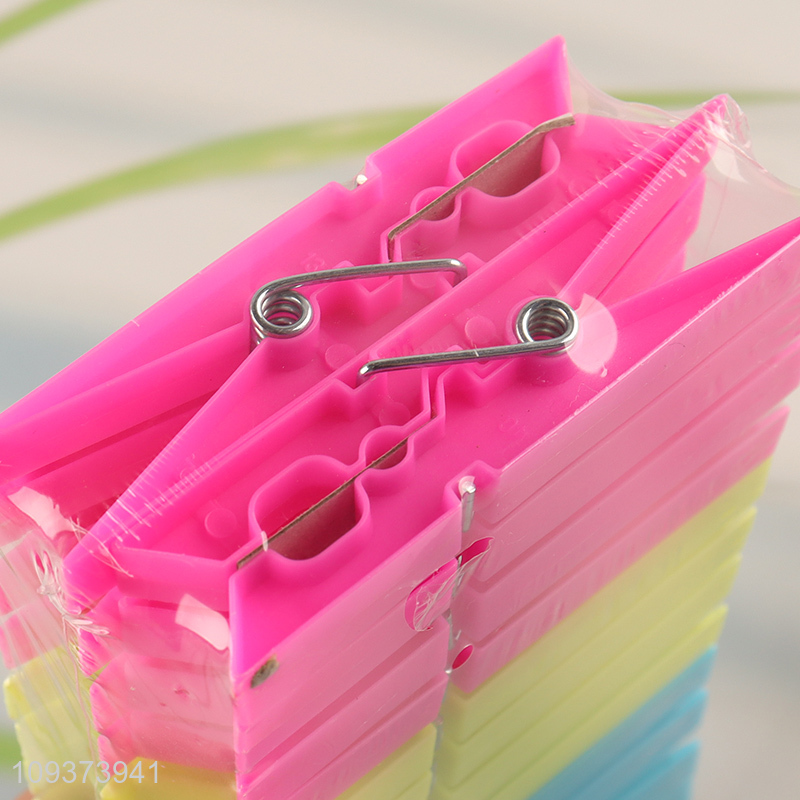 Factory price multicolor plastic clothespin clothes clips