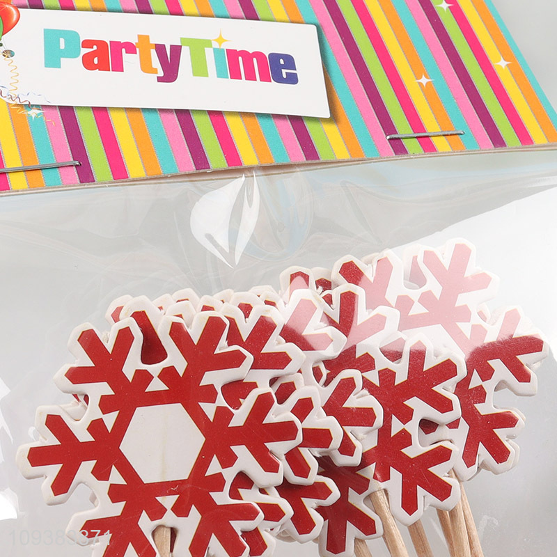 Hot items snowflakes shape cupcake topper cake topper