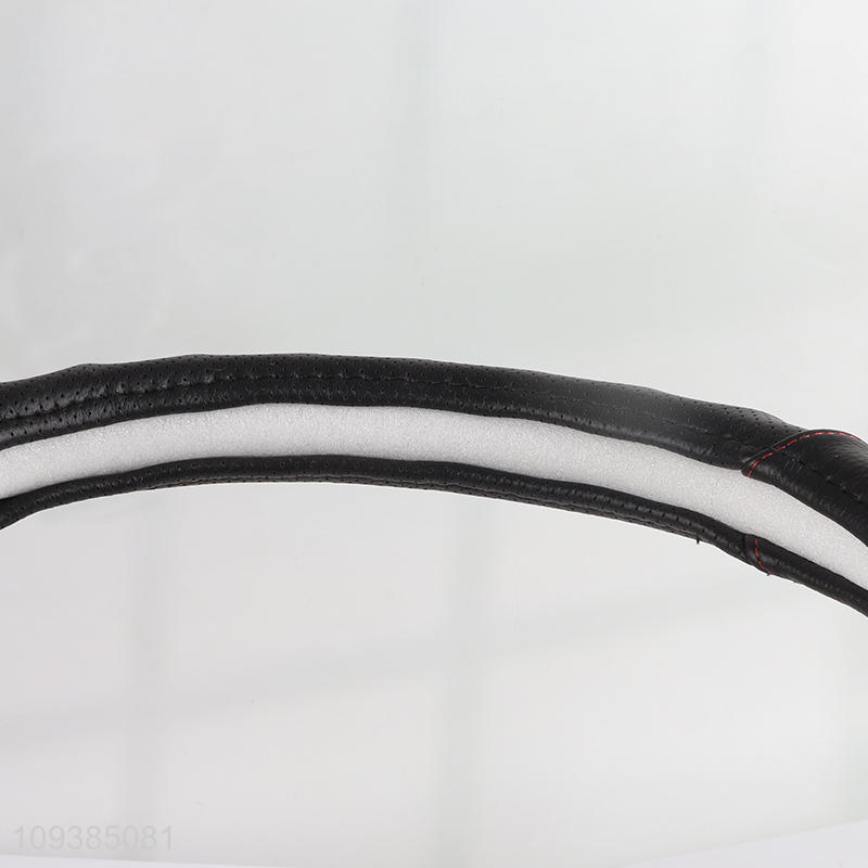 Low price anti-slip pu steering wheel cover