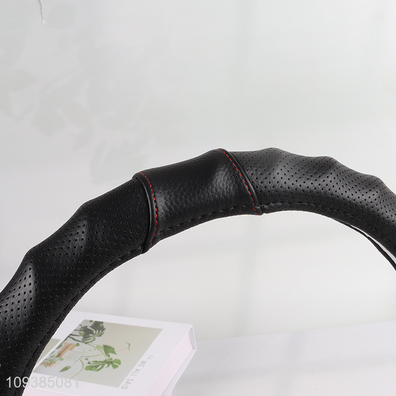 Low price anti-slip pu steering wheel cover