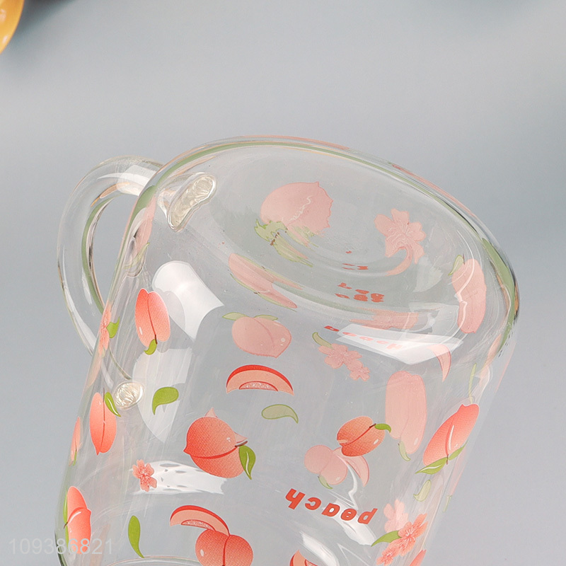 Good quality glass mason cup mason jar with handle