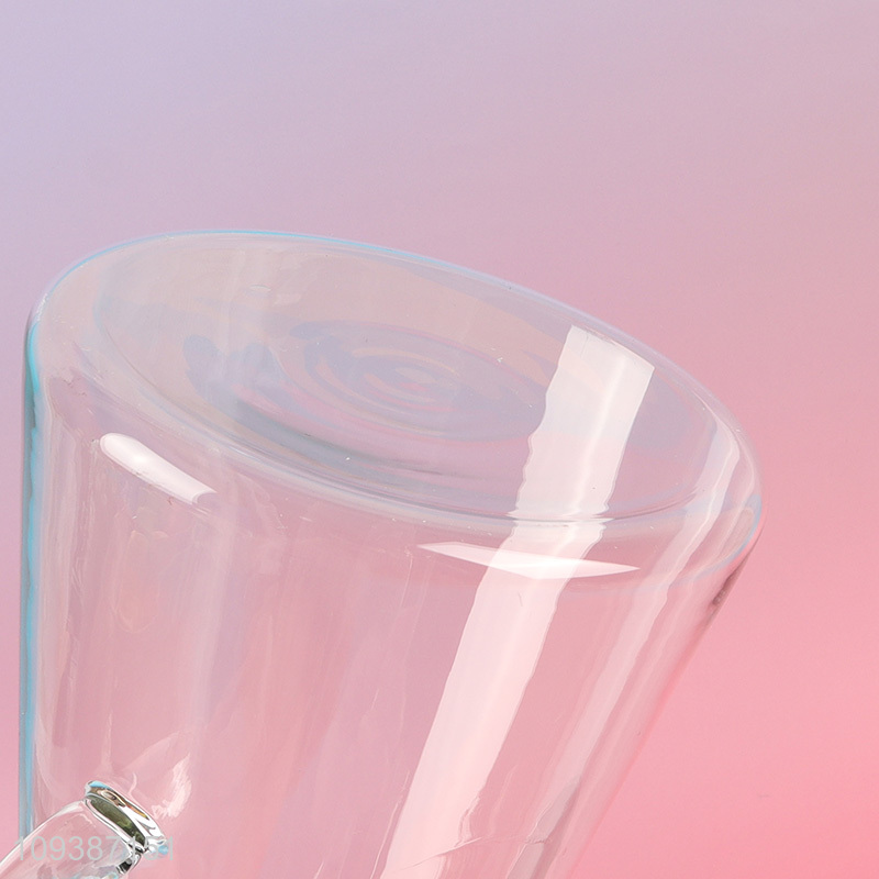 Good price clear glass water jug tea pot with handle