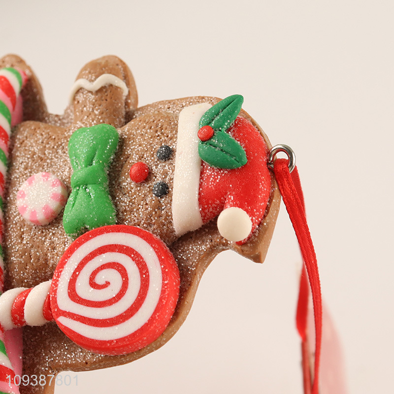 Top selling Christmas decoration gingerbread man hanging ornament wholesale