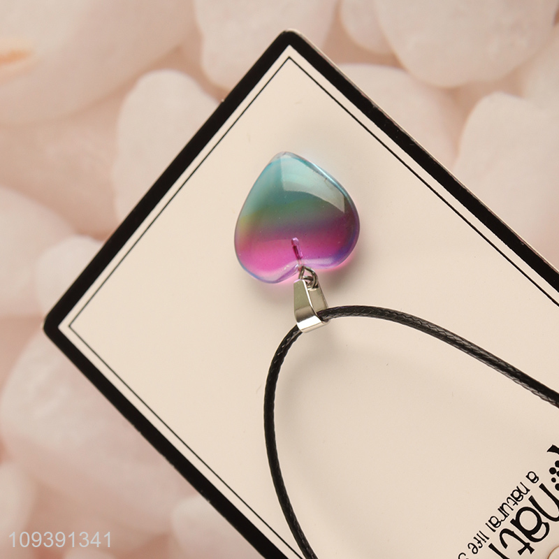 Top quality fashion jewelry stone necklace for girls