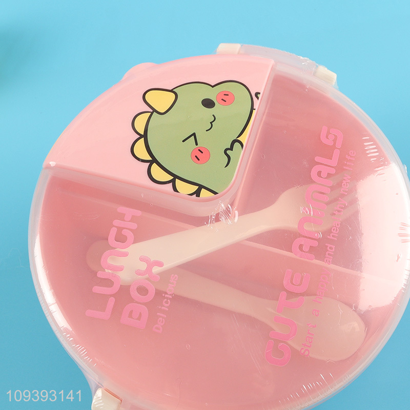 Hot selling round food container plastic lunch box