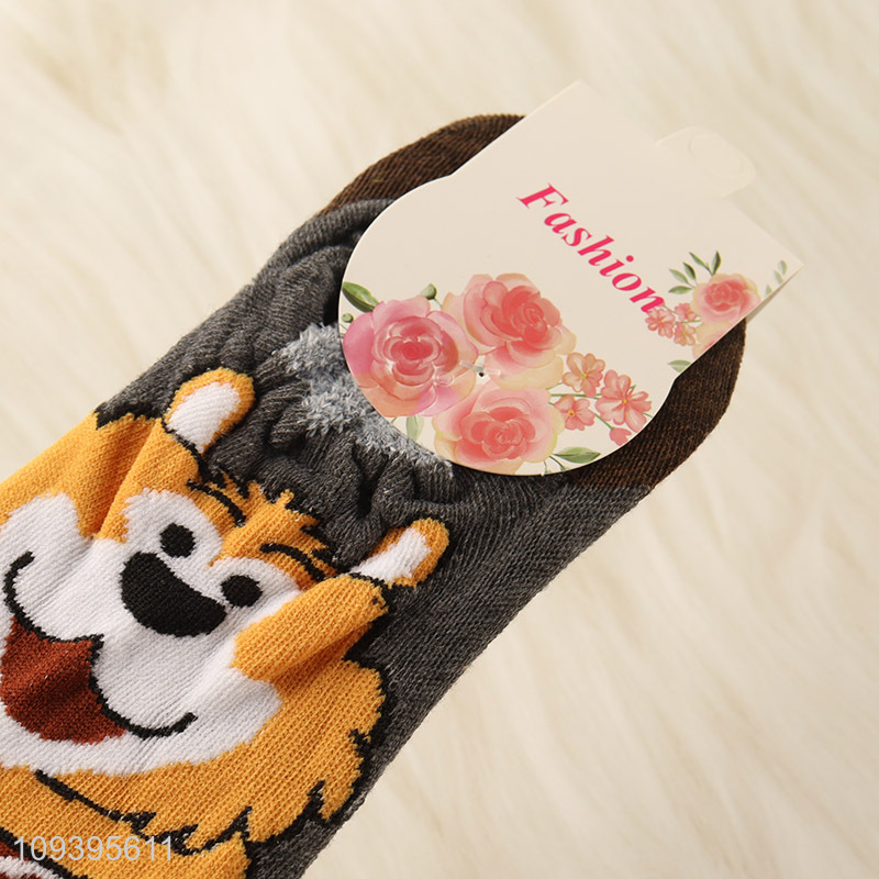 Top products lovely cartoon animal polyester boat socks