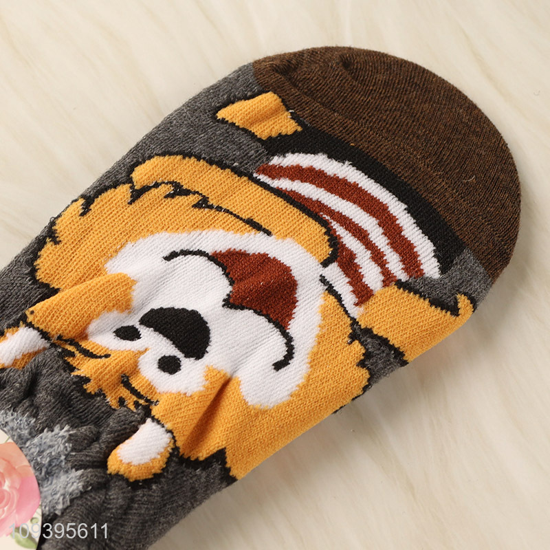 Top products lovely cartoon animal polyester boat socks
