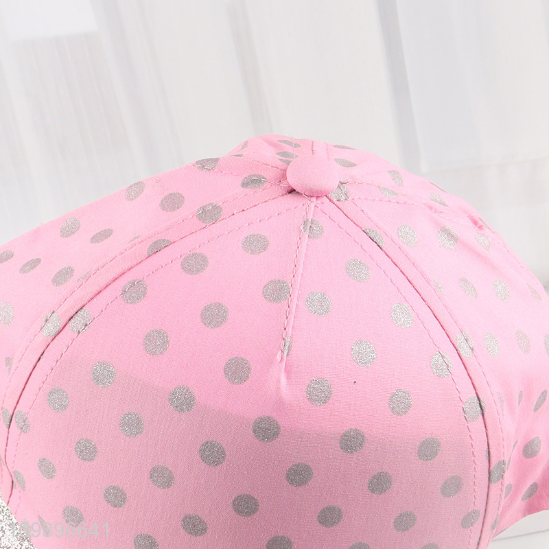 China wholesale pink girls casual hat baseball cap