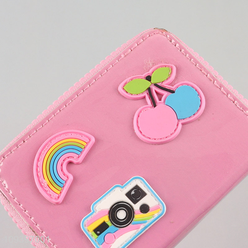 Popular products children's cartoon patch wallet with zipper