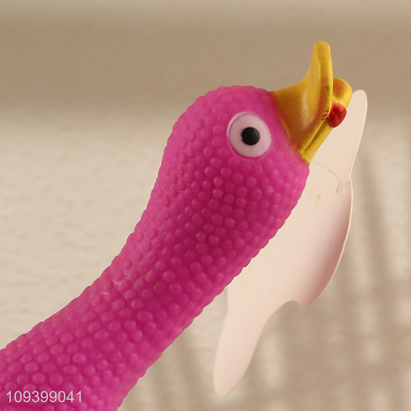 China wholesale pet lying duck squeaky chew toy