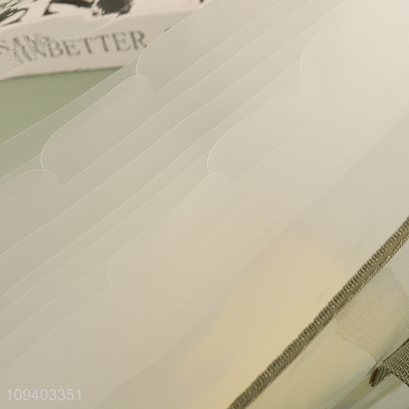 New arrival clear pvc tote file bag with handle
