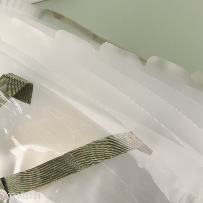 New arrival clear pvc tote file bag with handle