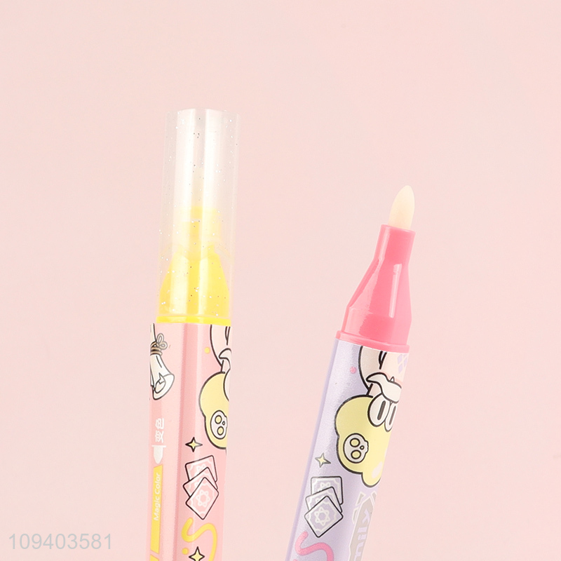 Online wholesale 4pcs double-headed highlighter pen set